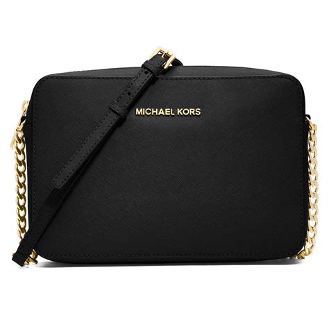 michael kors jet set chain large black|michael jet set crossbody.